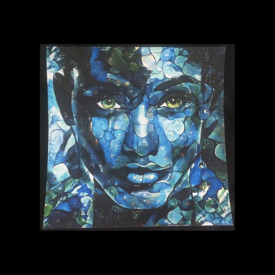 Image 1 of Léa ROCHE - Blue Vision - Digital painting under frame