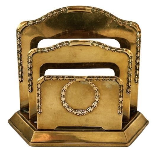 Image 1 of Portalettere antico in ottone Art Déco tedesco, anni '20