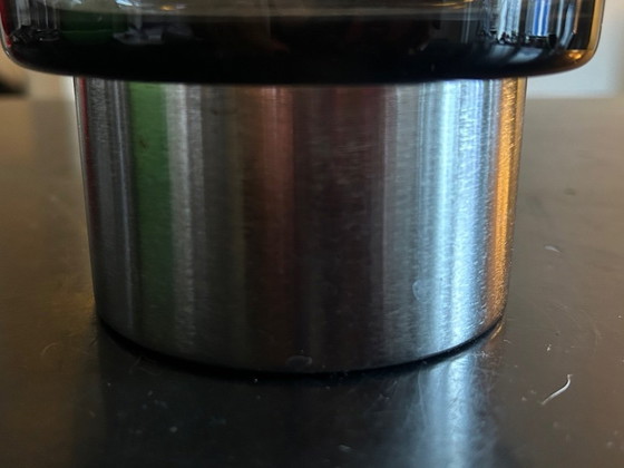 Image 1 of smoked glass candlestick by Boussu, 1970