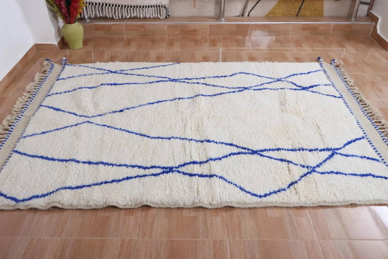 Handgefertigter marokkanischer Wollteppich, große Größe 250x150 cm, handgefertigt. – Teppiche & Läufer, Wool (photo 6 of 11)