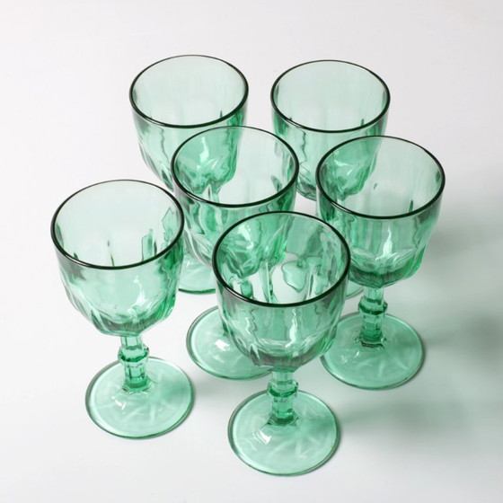 Set di 6 Bicchieri da Vino Verdi Vintage / Calici / Crisal / Portogallo / Anni 2000 – Crisal Glass (photo 13 of 13)