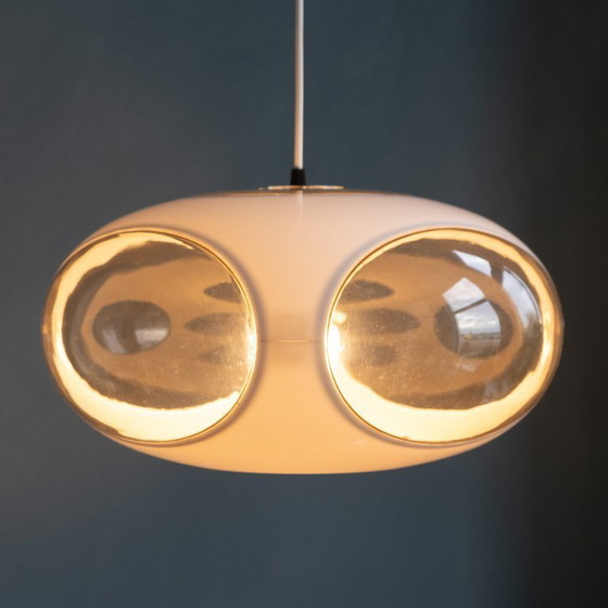 Image 1 of Large White Massive Bug Eye Pendant Lamp
