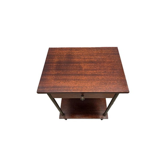 Frans Vintage Mid-Century Bijzettafeltje Met Lade, Jaren 50 – Wood (photo 6 of 7)