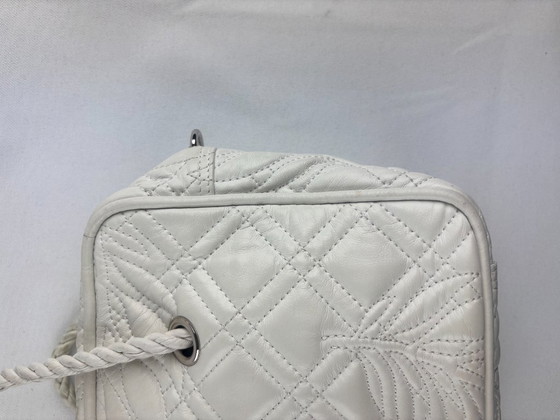 Image 1 of Balenciaga Blanket vierkante tas van wit leer met bloemenprint