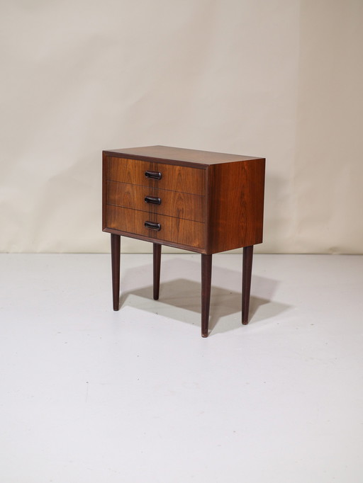 Bedside table rosewood chest of drawers Danish vintage