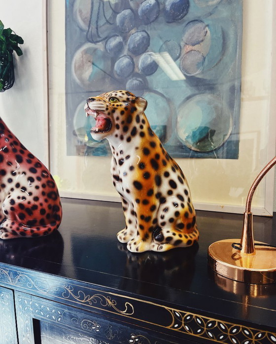 Image 1 of Leopardenskulptur aus Keramik