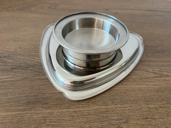 Vintage Mechanical Butter Dish « Coquillor », Triangular Shape, 50s/60s, Kitchen accessories, Other, Silver (photo 5 of 7)