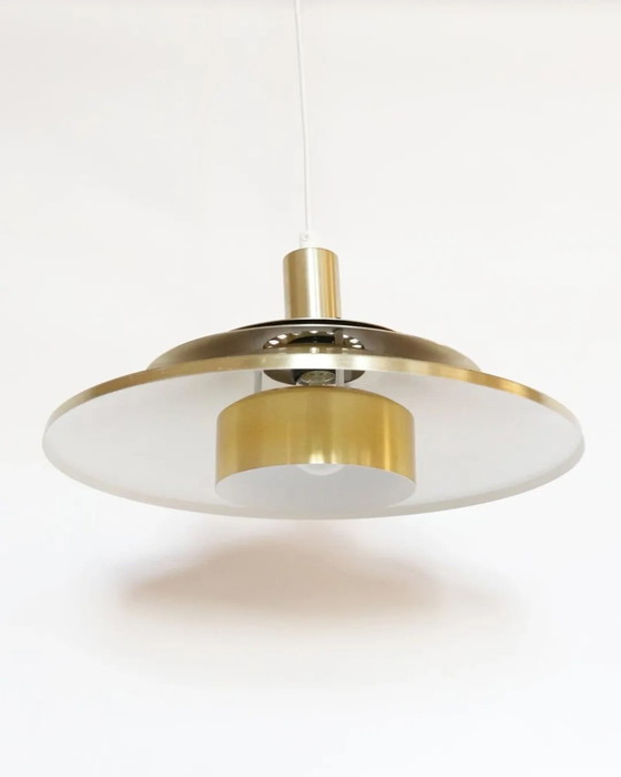 Image 1 of Lampada a sospensione in ottone dal design vintage danese
