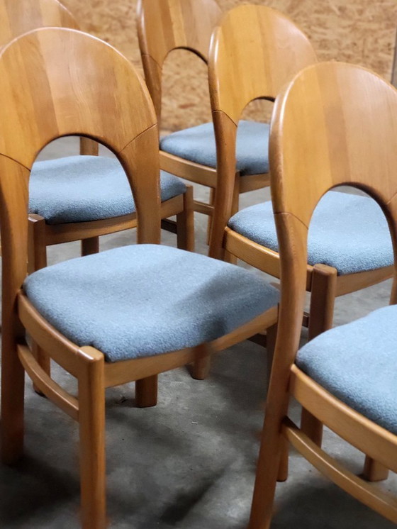 Image 1 of Set di 6 sedie da pranzo danesi vintage in rovere