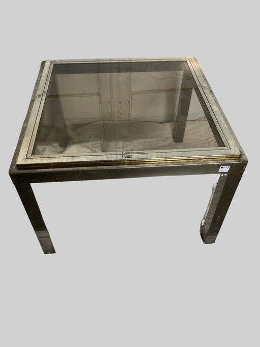 Mesa baja vintage cromada