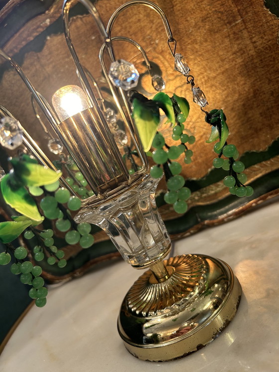 Image 1 of Vintage Green Grapes Table Lamps Schemer lamps Vintage