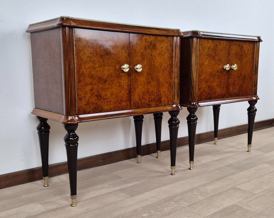 Image 1 of Art Deco bedside tables from the Marche region