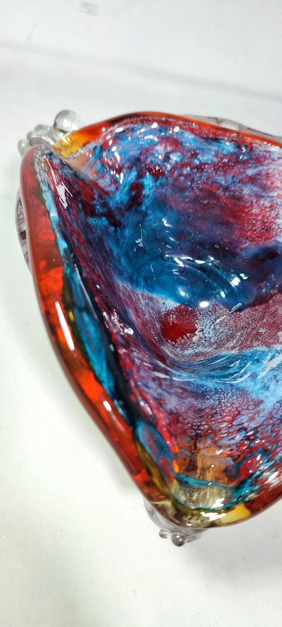 Image 1 of Murano glazen asbak. Italië, jaren 1980.