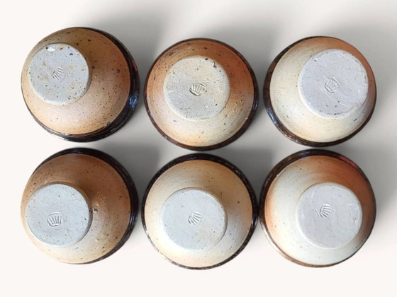 6 stoneware cups by Pierre Digan / La Borne – Crockery, Porcelain (photo 4 of 6)