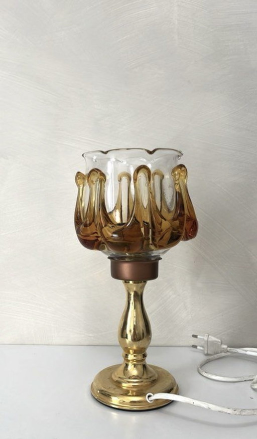 Lampe Vintage en Verre Oberglas, Autriche Années 70