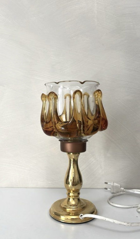 Image 1 of Lampe Vintage en Verre Oberglas, Autriche Années 70