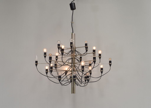 Lampadario in ottone Gino Sarfatti 2097/30, prima edizione, per Arteluce/Flos, Italia – 1958