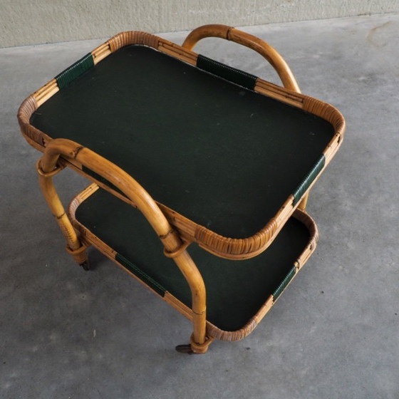 Vintage Bamboo & Rattan Serving Trolley – Bar carts (photo 11 of 17)