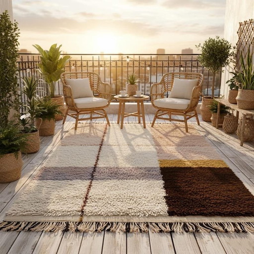 Alfombra bereber Beni Ourain hecha a mano, 2,5 x 1,5 m – Ahrend, vloerkleden en tapijten, Wool (photo 2 of 7)