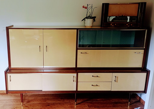 Vintage wall cabinet / sideboard 50-60s - stylish eyecatcher with lots of storage space