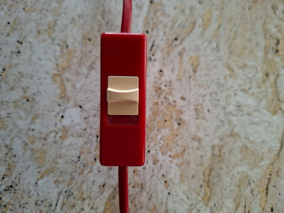 Applique rossa Vintage Happylight, anni '80, Metallo, Rosso, Modern (foto 13 di 13)