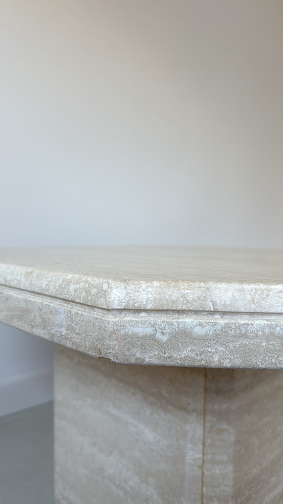 Image 1 of Vintage Italiaanse travertine salontafel