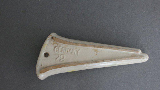 Image 1 of Narrow, elongated wall vase, Jasper ceramics, vintage 1960s