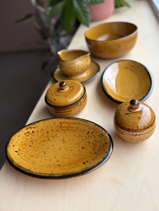 Prachtige set Vintage Boch La Louvière Palma servies – Jaren 70 Retro