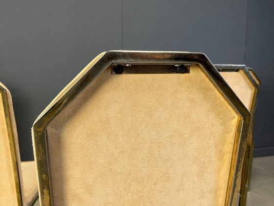 Image 1 of Chaises de salle à manger vintage en laiton par Belgochrom, années 1970