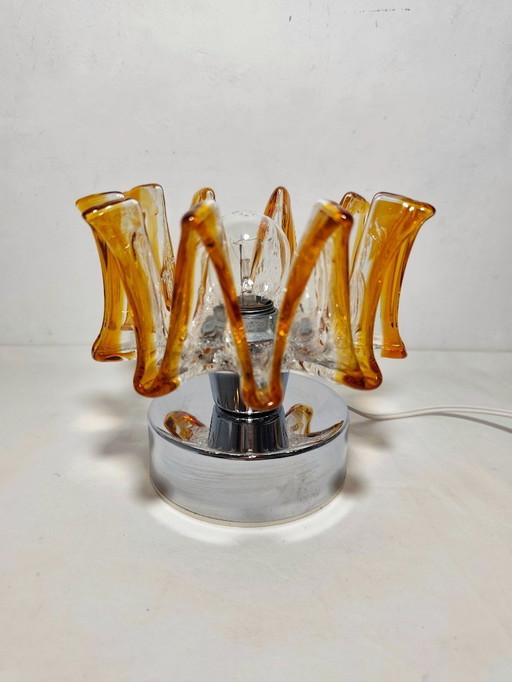 Glass table lamp. Italy, 1970s.