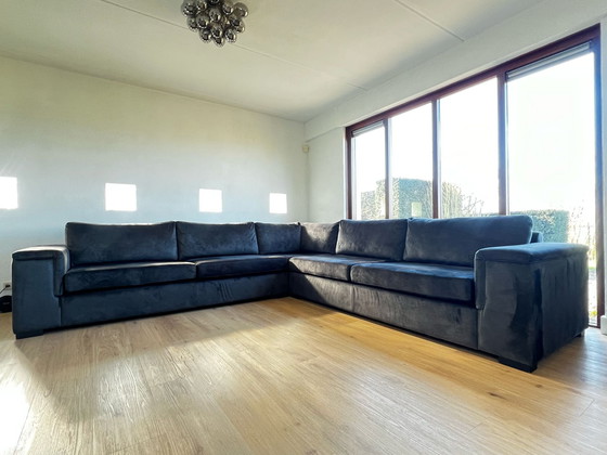 Image 1 of Corner Sofa Inno Living - Fabric Velvet Charcoal