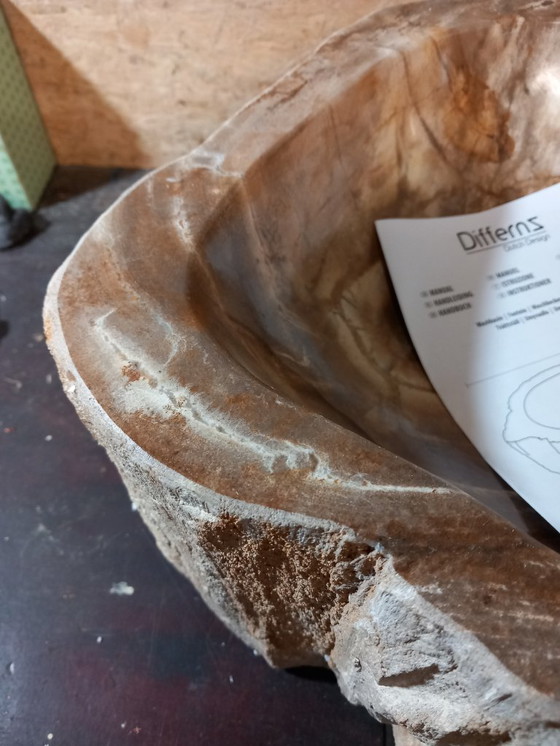 Image 1 of Waschbecken/Spüle aus versteinertem Holz von Differentz, 39 cm Durchmesser
