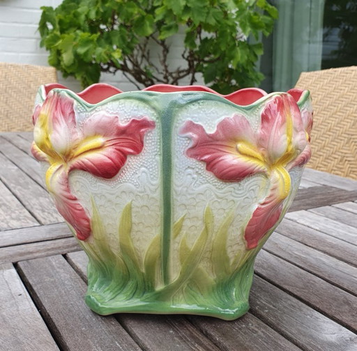 Antique Saint-Clément Cachepot Art Nouveau ca 1900