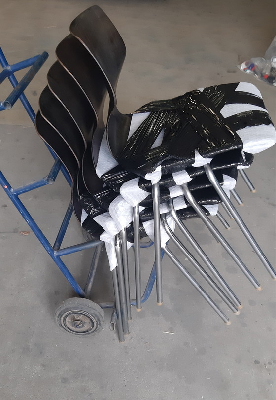 Image 1 of Set van 4 palisander eetkamerstoelen Flötotto Mid Century Design 