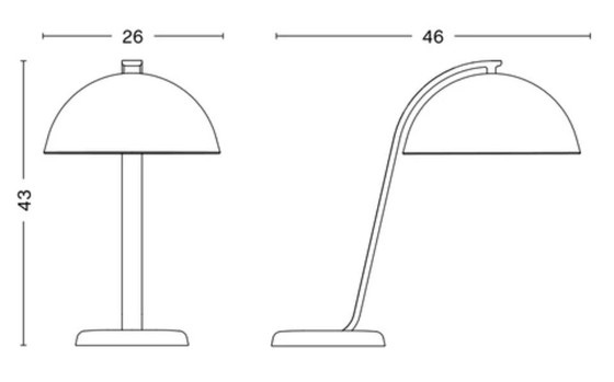 Image 1 of CLOCHE LAMP MOCCA ANODISED / HAY
