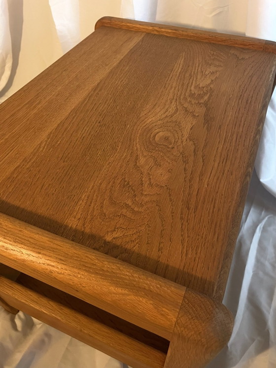 Vintage solid oak side table – restored – Wood (photo 2 of 7)