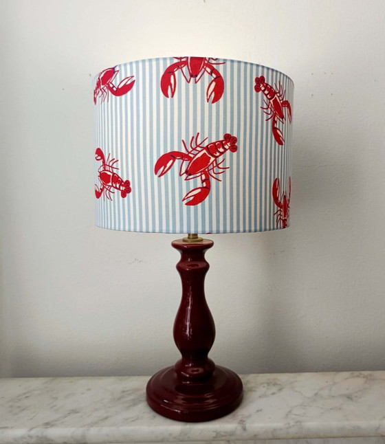 Vintage Lobster Ceramic Lamp with Shade – Table lamps (photo 6 of 9)