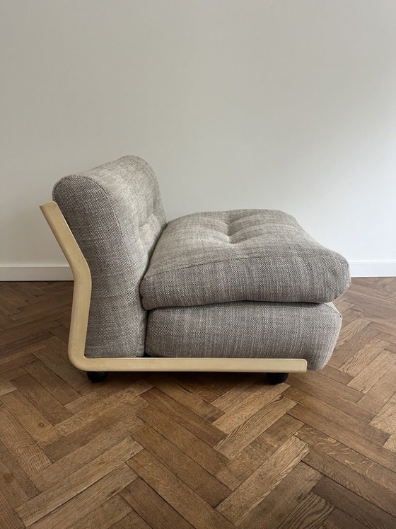 Mario Belilini for C&B Italia, Sessel, Stoff, Fiberglas, Creme (Foto 4 von 7)
