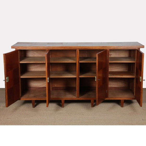 Image 1 of Large sideboard in solid wood, modernist work from the 1950s