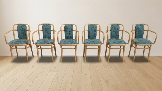Set aus 6 Sessel A 811 von Josef Hoffmann für TON, Bugholz Buche, Tschechoslowakei, 55 × 50 × 80 Cm – Other (photo 2 of 8)