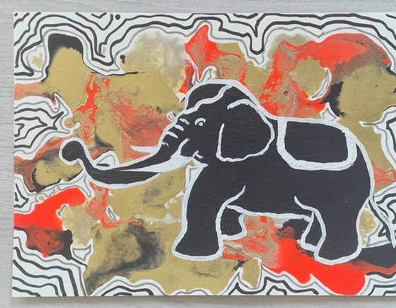 Dual Elephant – Paintings & Drawings, Paper (photo 6 of 9)