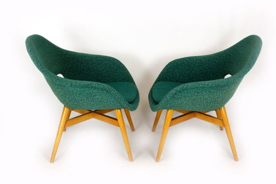 Armchairs by Miroslav Navratil for Tatra Nábytok, 1960s, Set of 2 – Textile, Wood (photo 9 of 22)