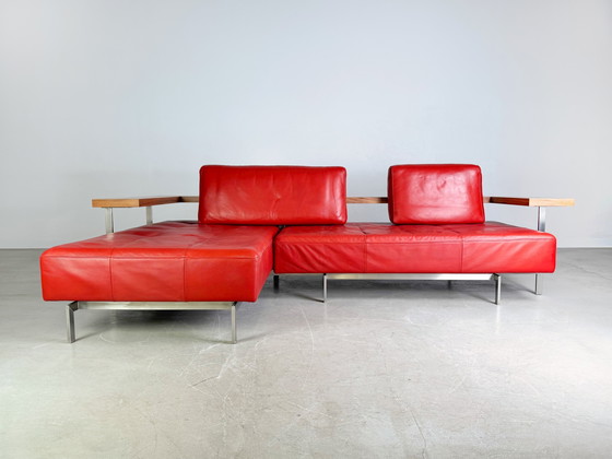 Image 1 of Original Rolf Benz Corner Sofa Dono 6100 Couch Design Sofa Leather Red