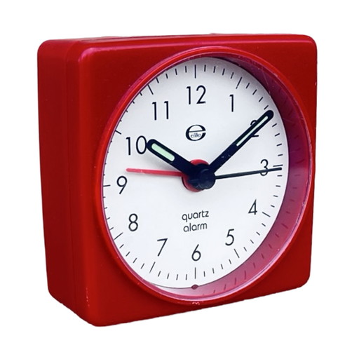 Small Red Electric Alarm Clock Elite Germany 80s