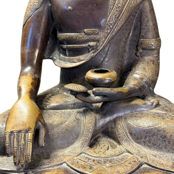 Shakyamuni Buddha - Qualità museale - 59cm molto unico – Sculture (photo 10 of 10)