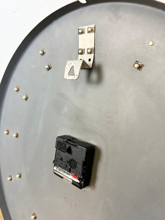 Image 1 of Grey Industrial Office Wall Clock from Pragotron, 1970s