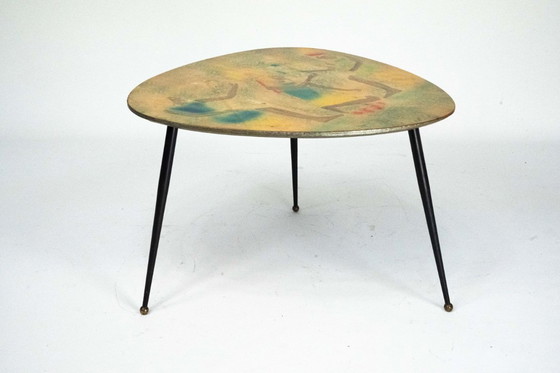 Image 1 of Italienischer Dreibein-Couchtisch im Mid-Century-Modern-Stil, 1950er Jahre
