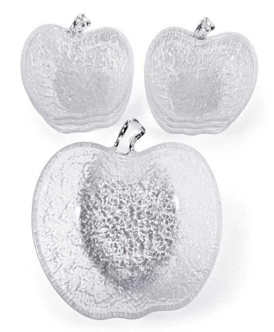 7-piece glass fruit salad Bowls set "apple" Made in Italy (photo 7 of 10)