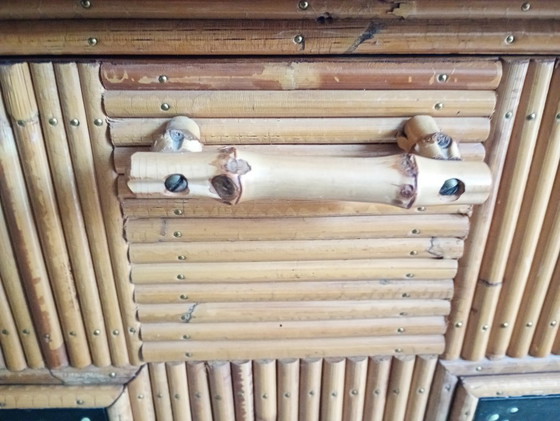 Image 1 of Vintage rotankast bamboe 1960