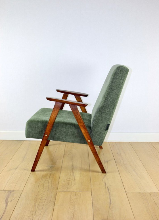 Image 1 of Classic green olive structural armchair like Chierowski
